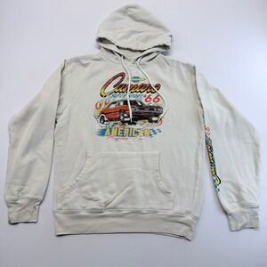 GM 66 Camaro Super Sport American Muscle Car Graphic Hoodie Off White Small